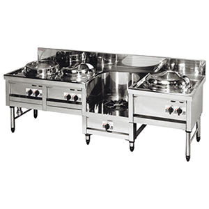 MR-504 maruzen 内菅式中華レンジ（自動点火、4口レンジ）