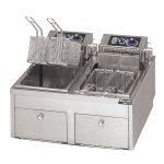 MEF-10TPWD マルゼン  電気フライヤー 卓上ファーストフードタイプ二槽式 業務用 新品