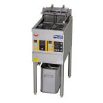 MEF-WL13B マルゼン  電気ダブルオートリフトフライヤー（マイコン搭載）一槽式 業務用 新品