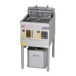 MEF-WL18B マルゼン  電気ダブルオートリフトフライヤー（マイコン搭載）一槽式 業務用 新品