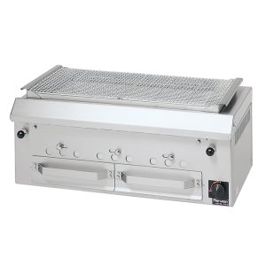 MCK-095 マルゼン  下火式焼物器（本格炭焼き、火起しバーナー付、ワイド型） 業務用 新品