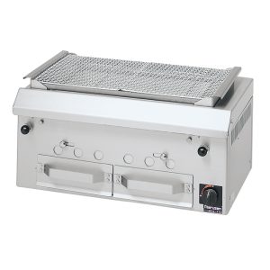 MCK-075 マルゼン  下火式焼物器（本格炭焼き、火起しバーナー付、ワイド型） 業務用 新品